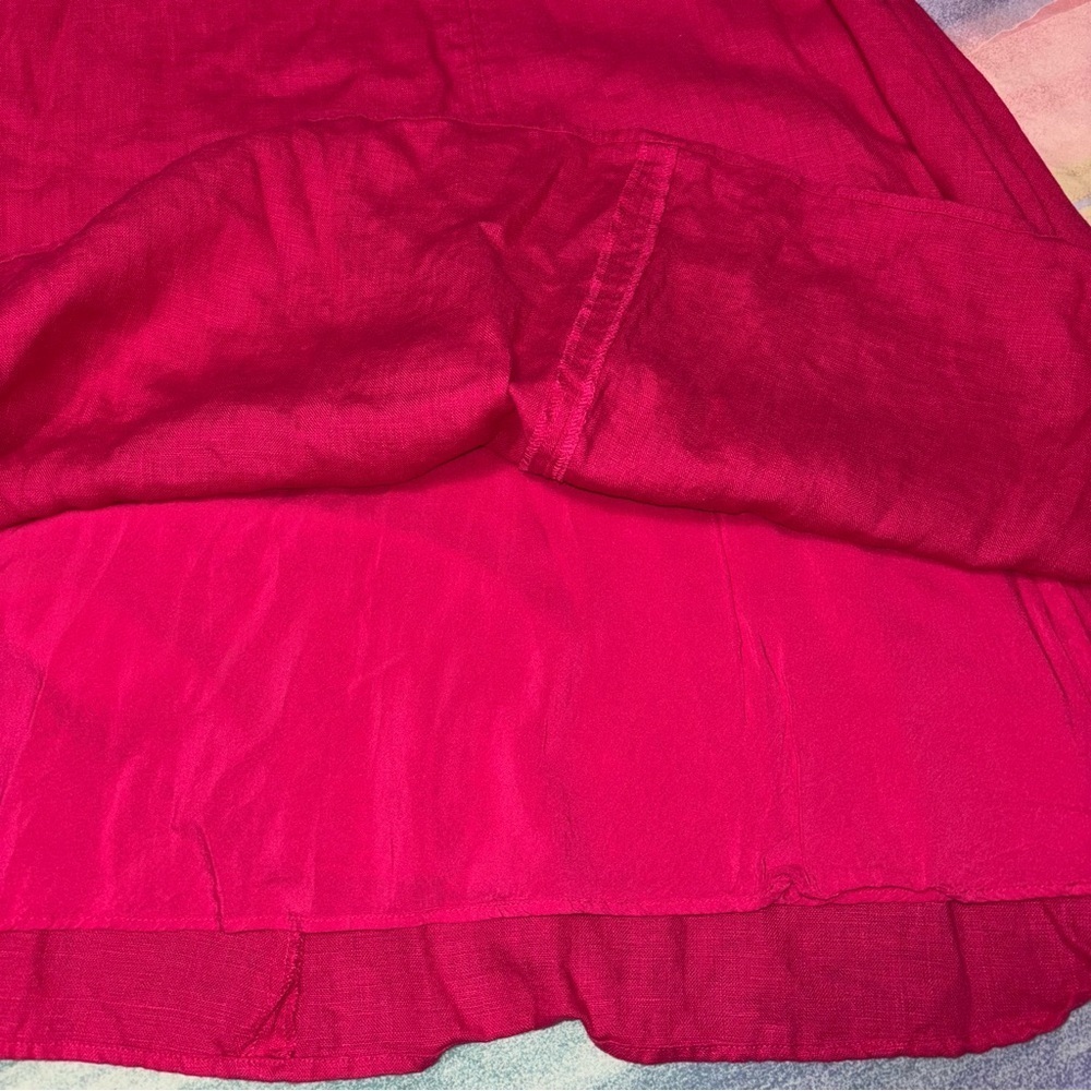 Maeve 100% Linen Melbourne Swing Dress size XS pink Anthropologie dress - Picture 6 of 11